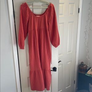 Small fits like med large Orange long Sleeve pocket Dress byUniversal Threads